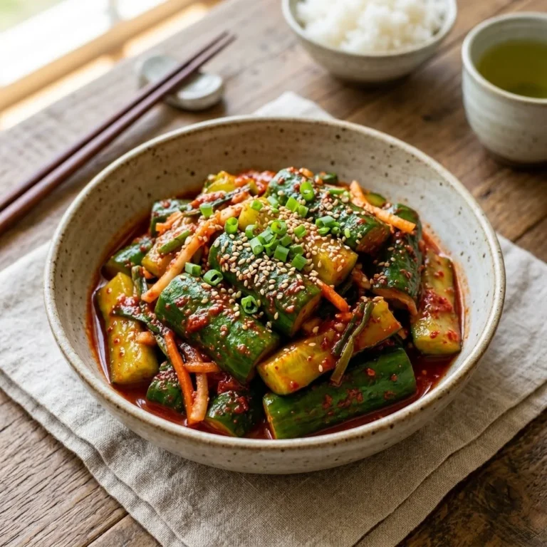 Cucumber Kimchi Recipe – A Refreshing Twist on a Classic Korean Side Dish