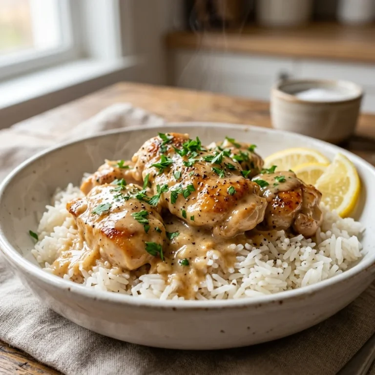 Creamy Garlic Chicken with Rice: The Ultimate Comfort Dinner for Busy Nights