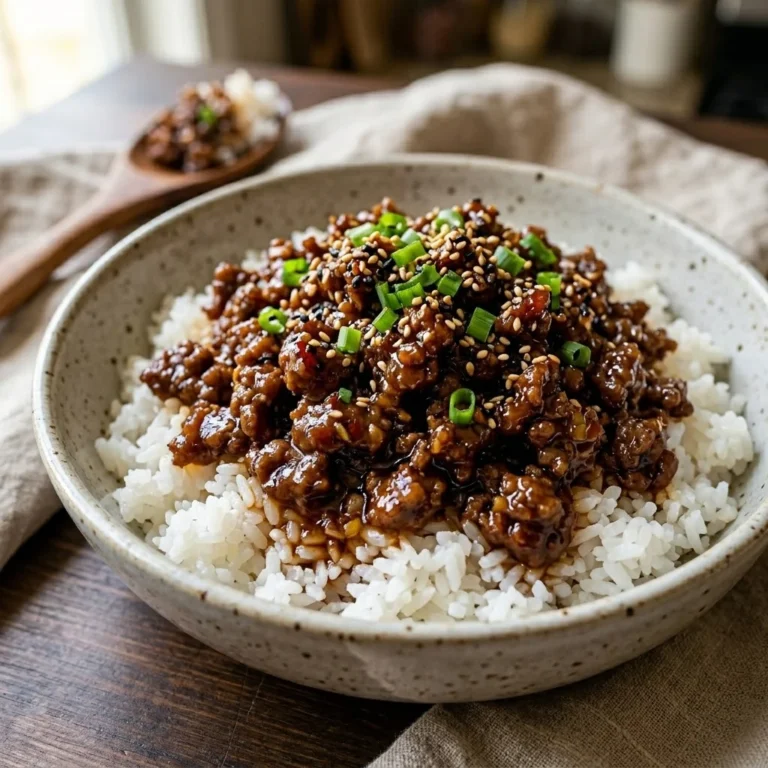 Homemade Asian Beef Bowl with Steamed Rice: A Flavorful Comfort Dish