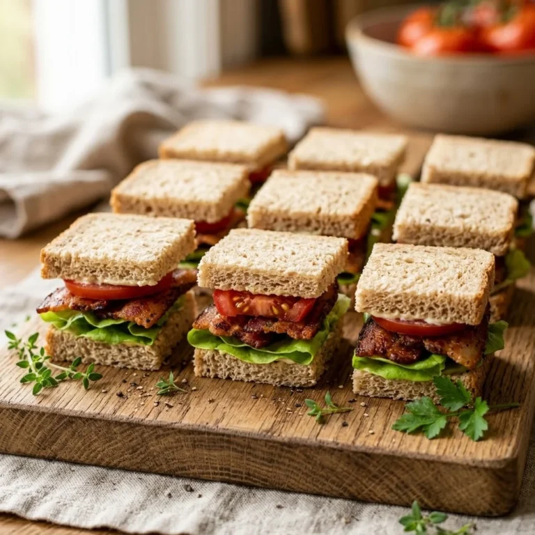 BLT Tea Sandwiches Recipe – Elegant Bite-Sized Party Appetizers Everyone Will Love