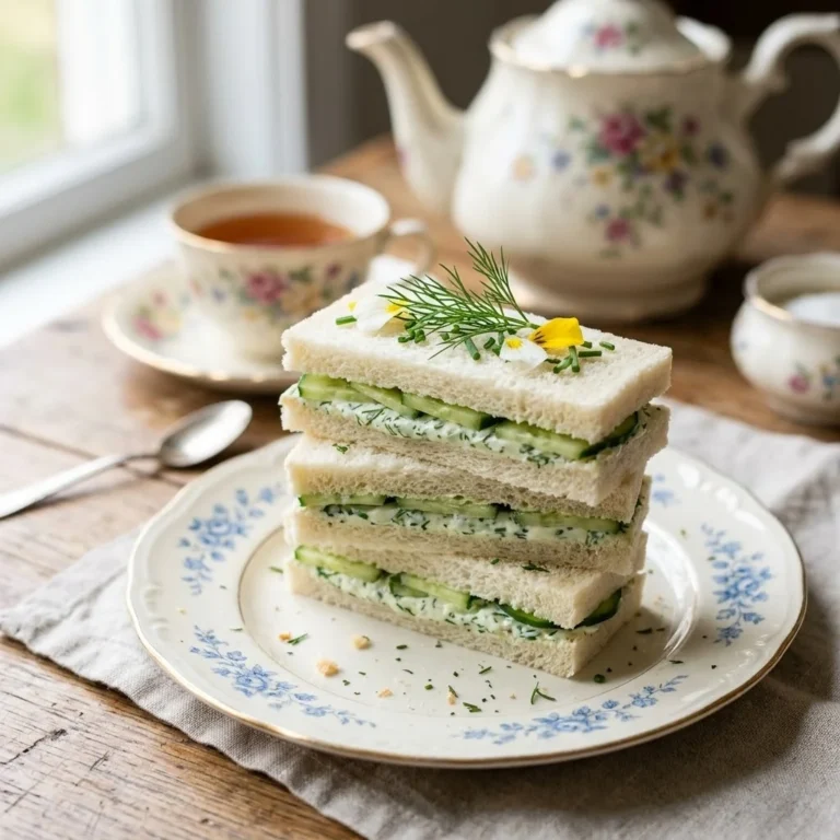 Creamy Benedictine Cucumber Tea Sandwiches – Elegant & Refreshing Afternoon Tea Recipe