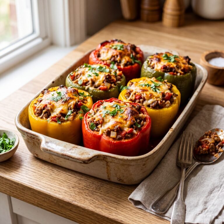 Stuffed Bell Peppers with Ground Beef Recipe: Deliciously Savory and Easy to Make