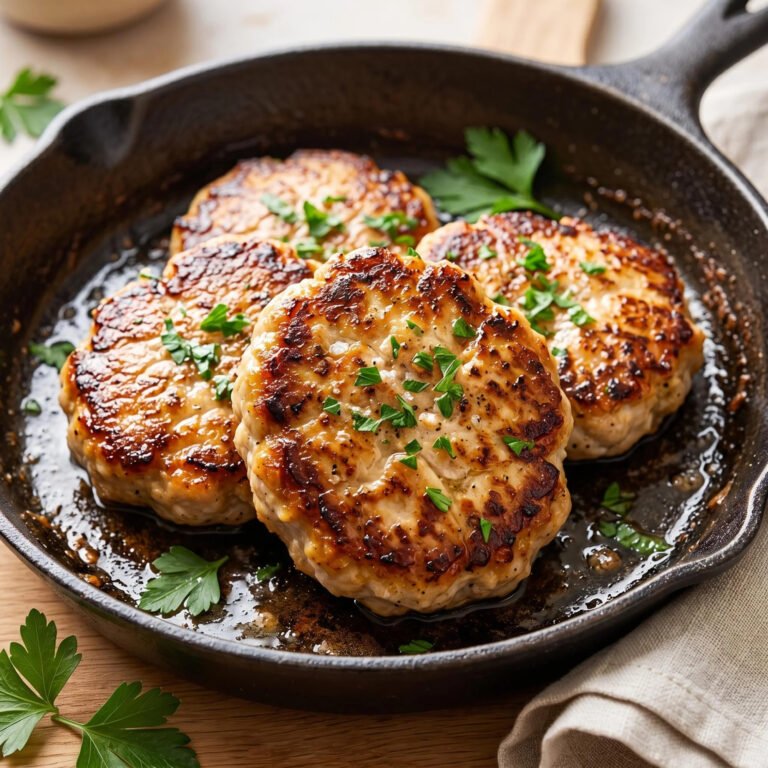 Fried Ground Chicken Patties Recipe