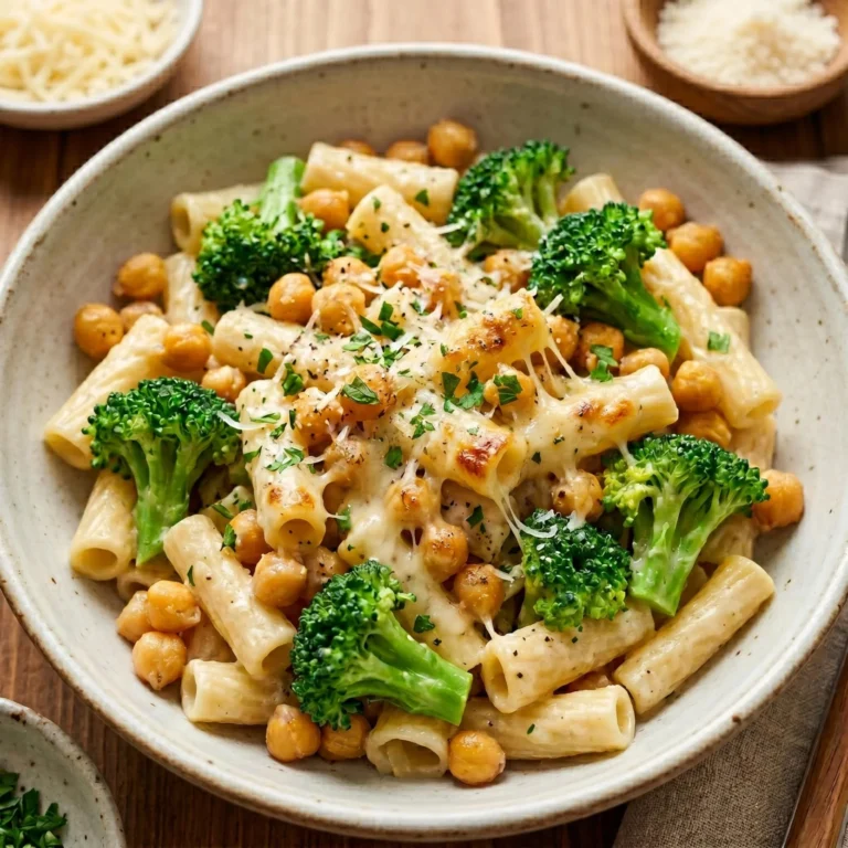 Cheesy Chickpea and Broccoli Pasta Recipe: A Healthy, Flavorful Delight
