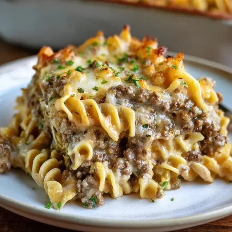 Sour Cream Beef Noodle Casserole Recipe — Creamy, Hearty & Family‑Friendly