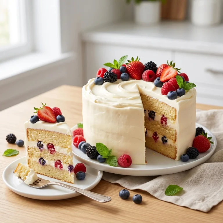 Easy Berry Chantilly Cake Recipe: Light, Fluffy, and Bursting with Berries