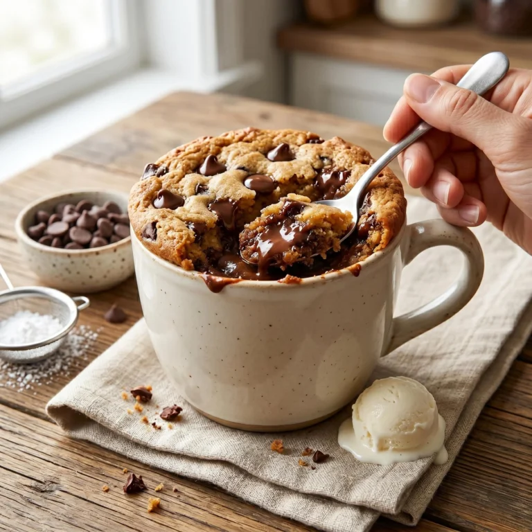 Chocolate Chip Cookie Mug Cake Recipe: Quick, Gooey, and Irresistible