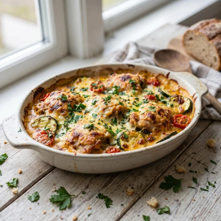 Mediterranean Chicken Zucchini Bake Recipe: Cheesy, Healthy, and Flavor-Packed