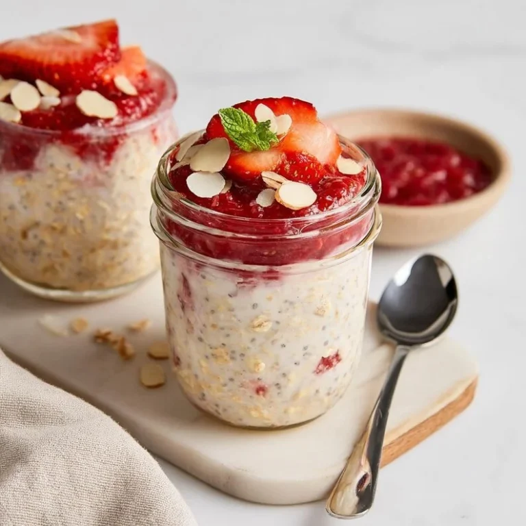 Strawberries and Cream Overnight Oats Recipe: Healthy & Delicious