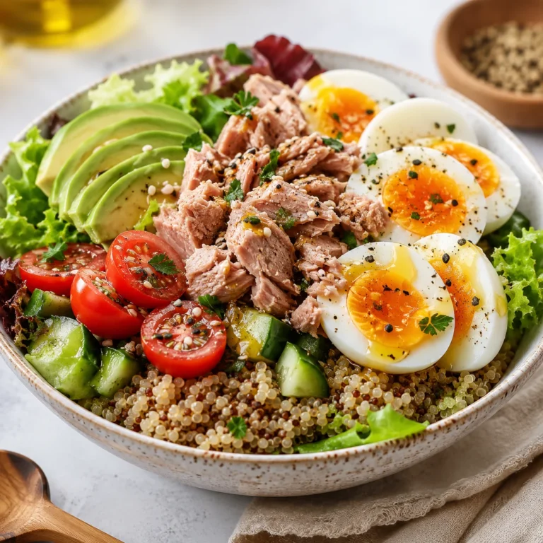 High-Protein Tuna and Egg Bowl for a Quick Healthy Lunch