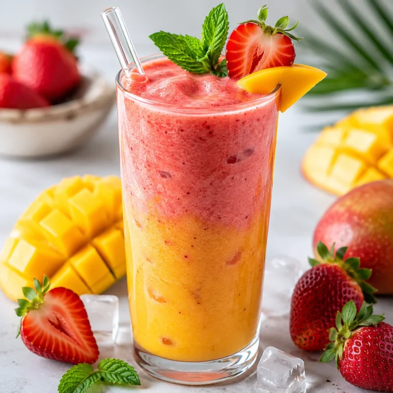 Healthy Strawberry Mango Smoothie Recipe