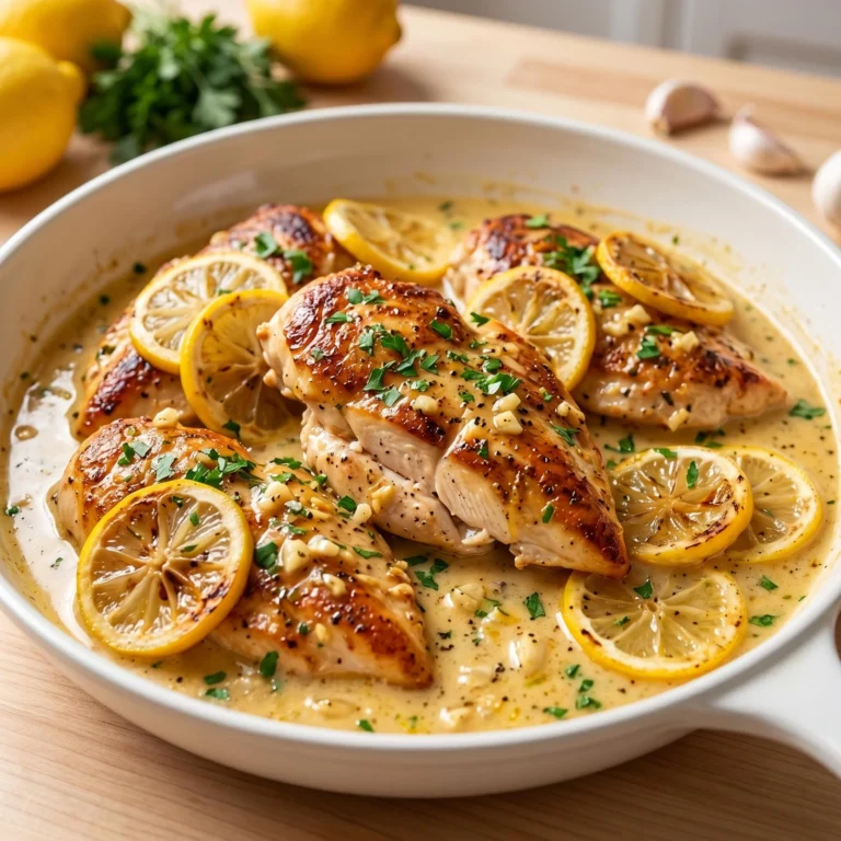 Creamy Lemon Garlic Chicken Recipe: A Deliciously Simple and Flavorful Meal