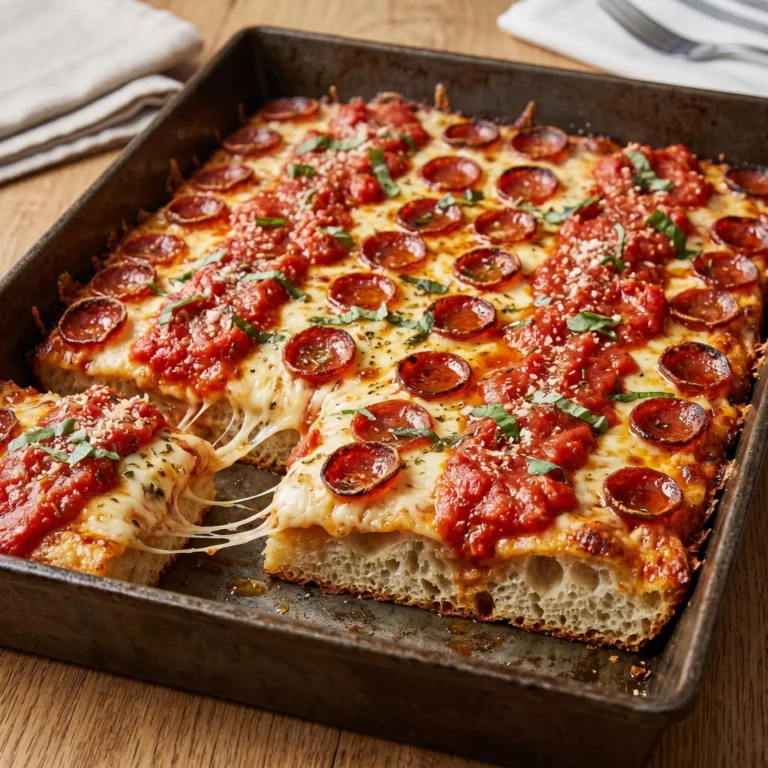 Easy Detroit Style Pizza Recipe: A Crispy, Cheesy Delight