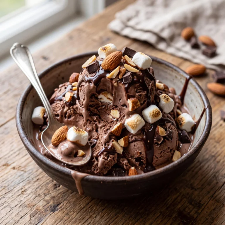 Easy Homemade Rocky Road Ice Cream Recipe