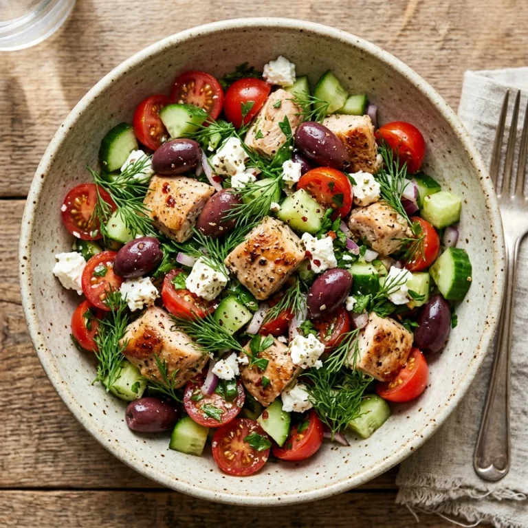 15-Minute Mediterranean Chicken Salad (Light & Protein-Packed)