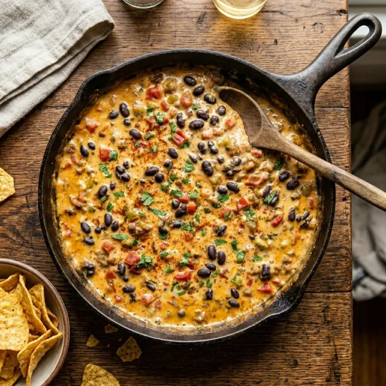 Easy Cheesy Black Bean Skillet Dip Recipe: Your New Crowd-Pleaser