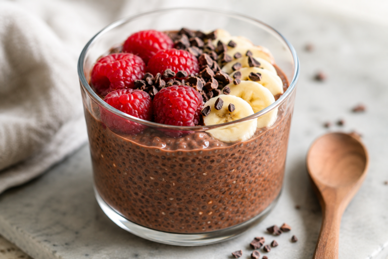 Creamy High-Protein Chocolate Chia Pudding (22g Protein)