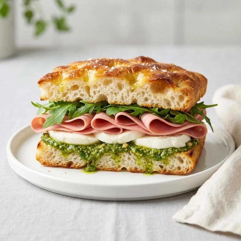 Italian Focaccia Sandwich Recipe: Soft, Savory, and Full of Fresh Flavor