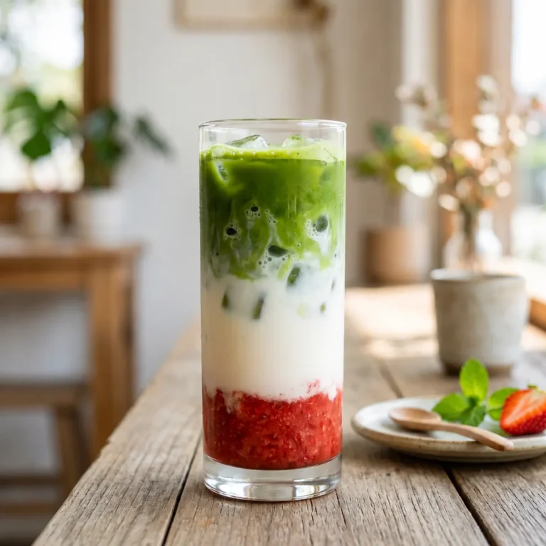 Strawberry Iced Matcha Latte Recipe: Creamy, Refreshing, and Café Style at Home