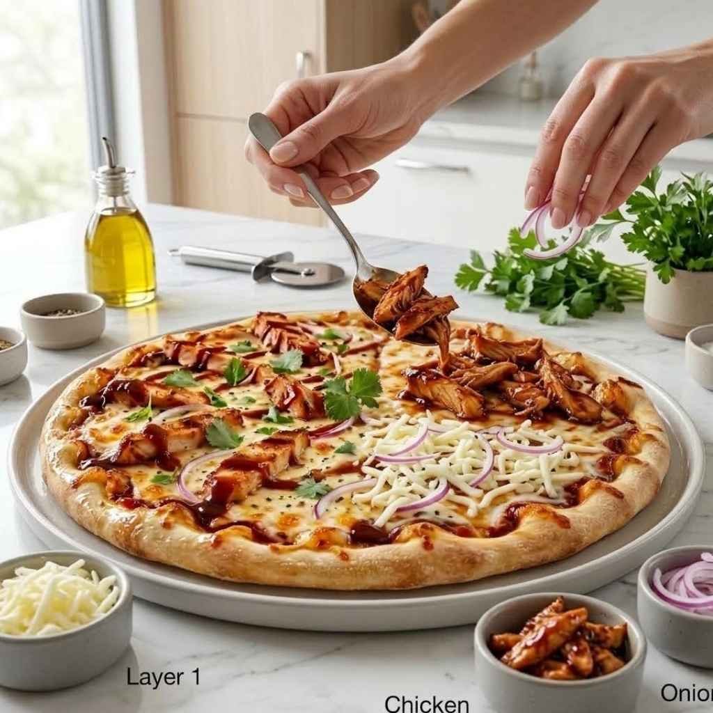 Bake the pizza for 12 to 15 minutes until the crust turns golden brown and the cheese is melted and bubbling.