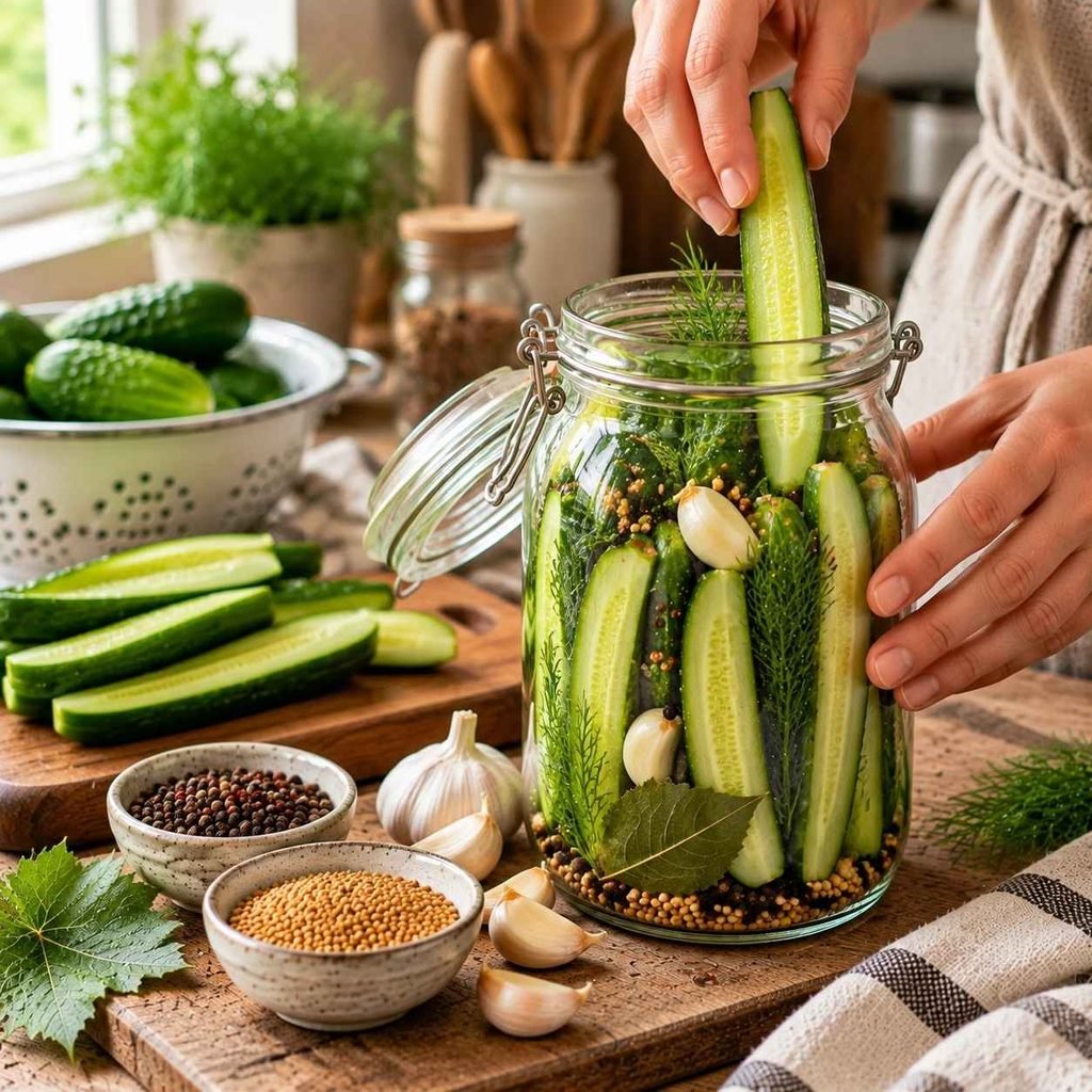 Pack the Jar Grab a clean, large glass jar (a 32-ounce mason jar or a clasp-lid jar works perfectly).