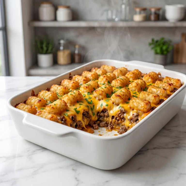 Tater Tot Casserole with Ground Beef Recipe: Crispy, Cheesy, and the Ultimate Comfort Food