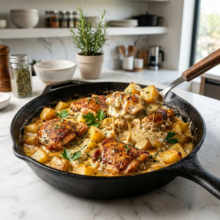 Garlic Parmesan Chicken and Potatoes in Oven: Creamy, Cheesy, and Better Than Takeout