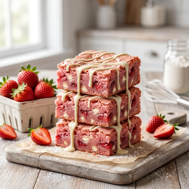 The Best Strawberry Brownies Recipe: Fudgy, Fruity, and Picture-Perfect
