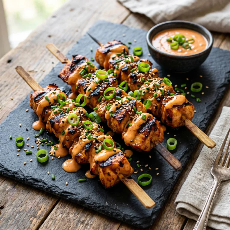 Quick and Easy Bang Bang Grilled Chicken Skewers for Beginners