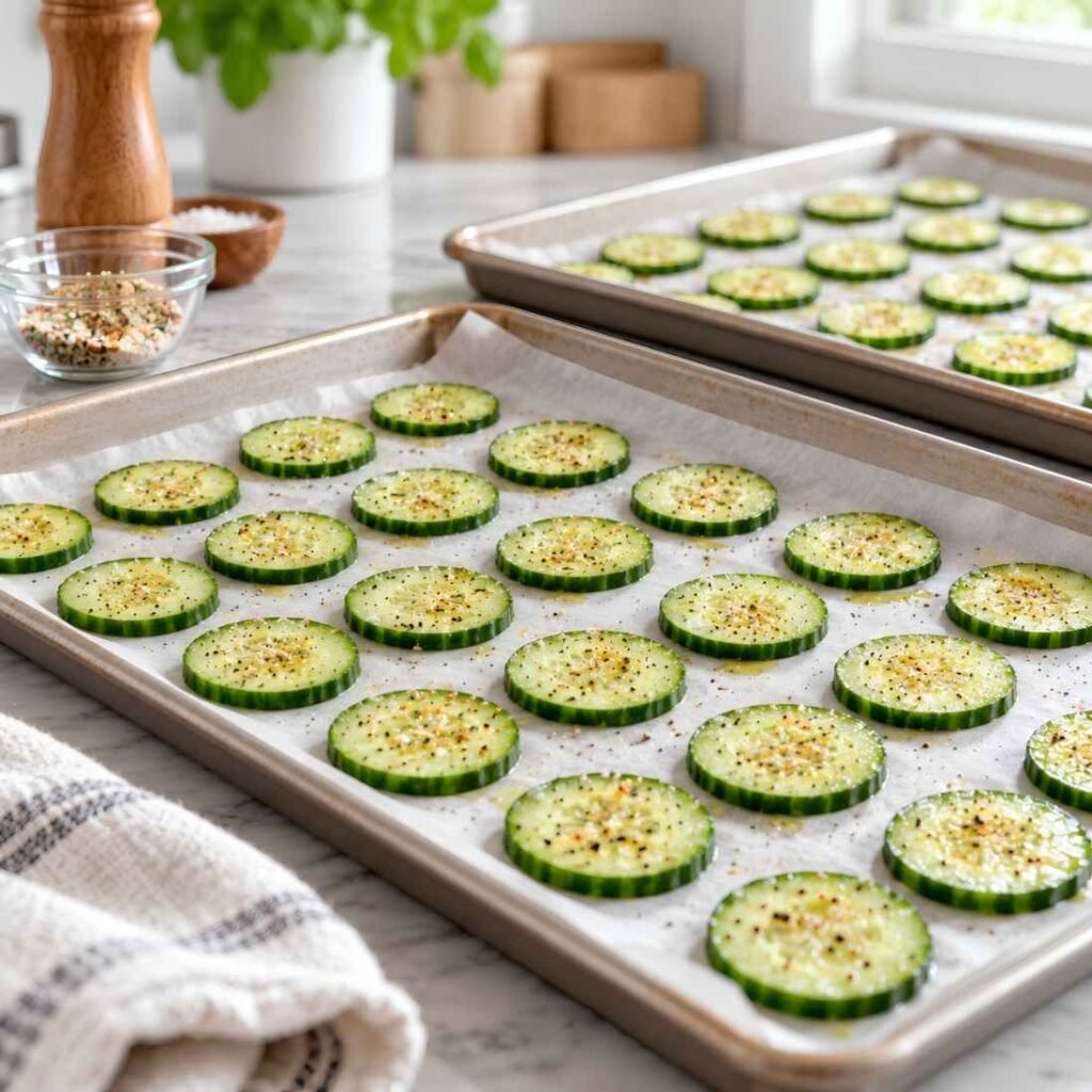 Arrange on the Baking Sheets Preheat the oven to 200°F (95°C).