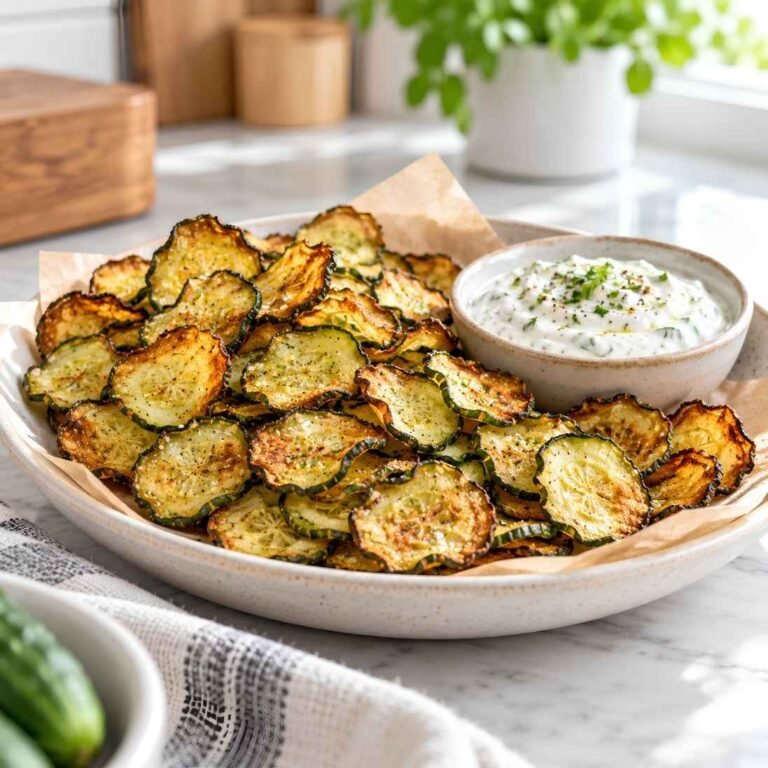 Crispy Ranch Cucumber Chips Recipe This crispy ranch cucumber chips recipe is the perfect guilt-free snack