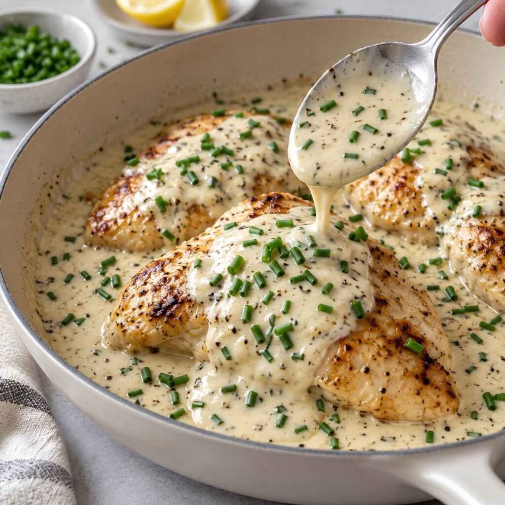 Finish and Serve. Return the cutlets and any juices from the plate to the pan,