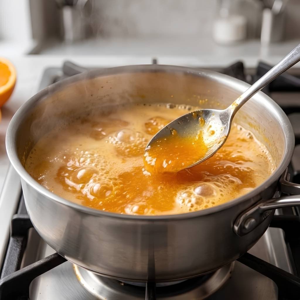 Reduce the Juice. Pour the juice into a wide saucepan and simmer over medium heat for 12 to 15 minutes,