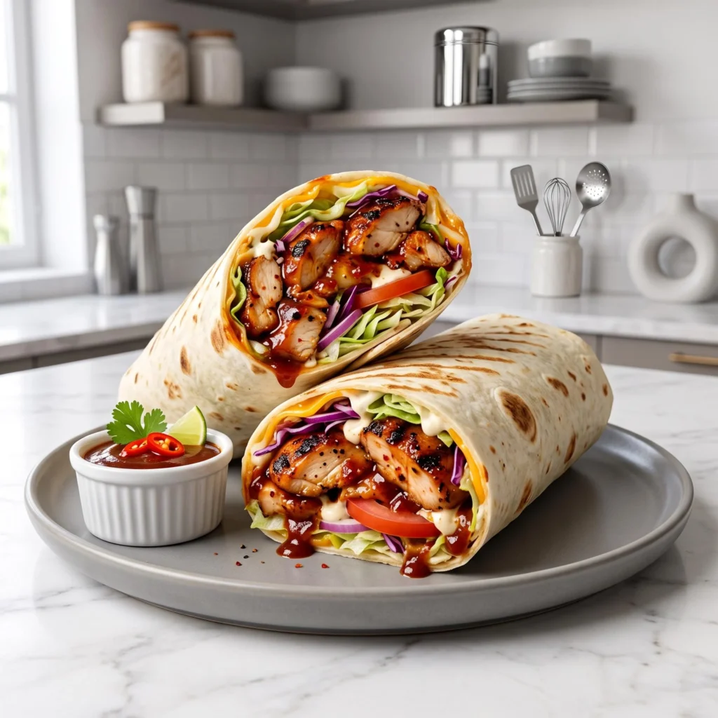 Spicy BBQ Chicken Wrap Recipe