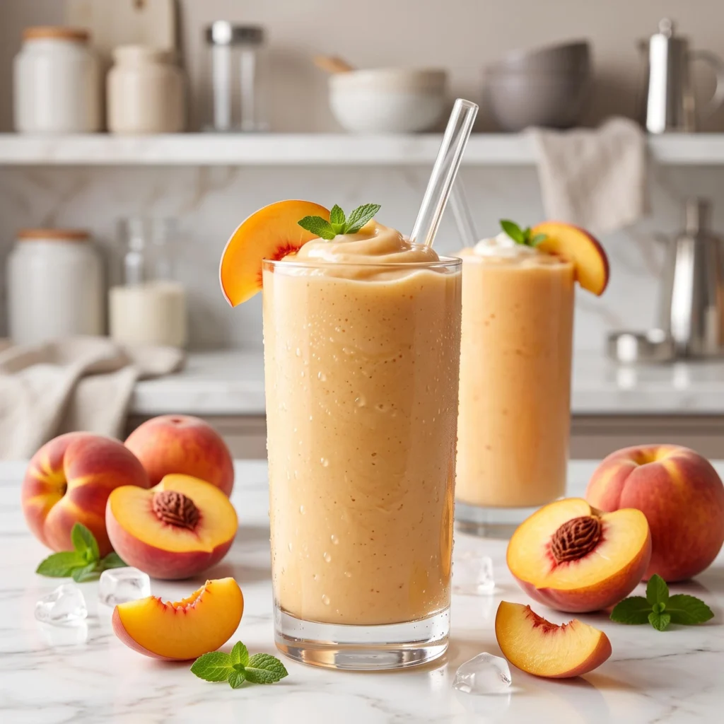 Healthy Fresh Peach Smoothie Recipe