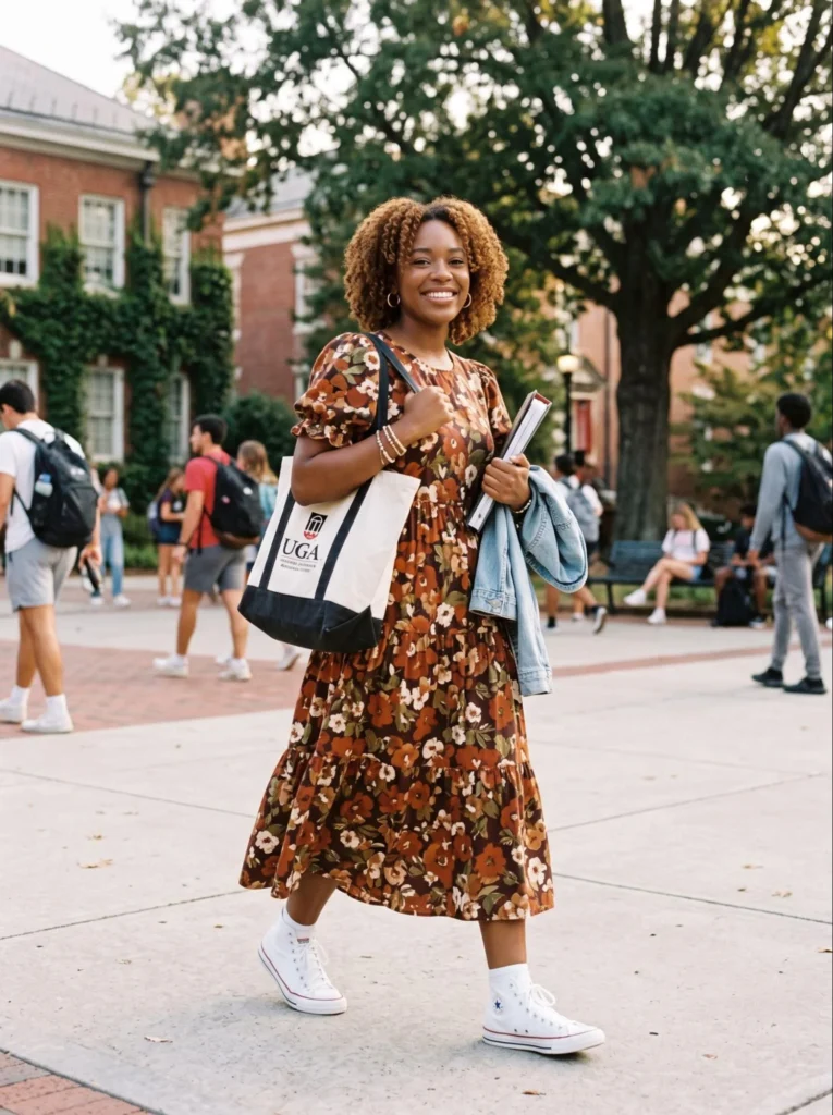 Midi Dress With Sneakers