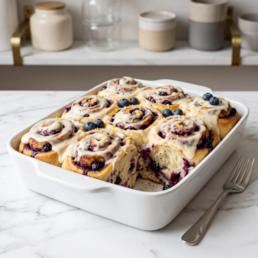 Easy Homemade Blueberry Cinnamon Rolls Recipe