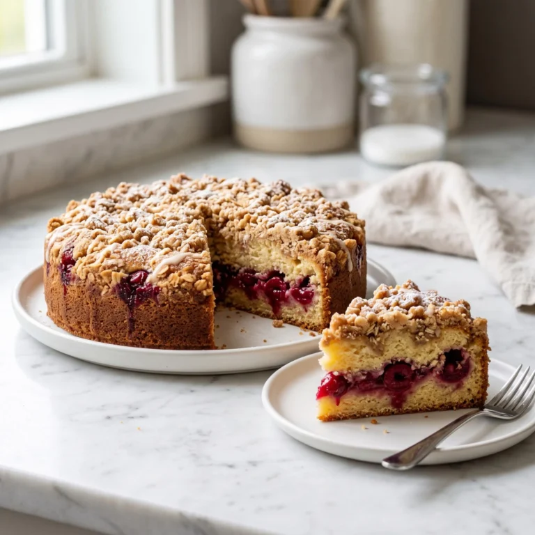 Cherry Crumble Coffee Cake Recipe