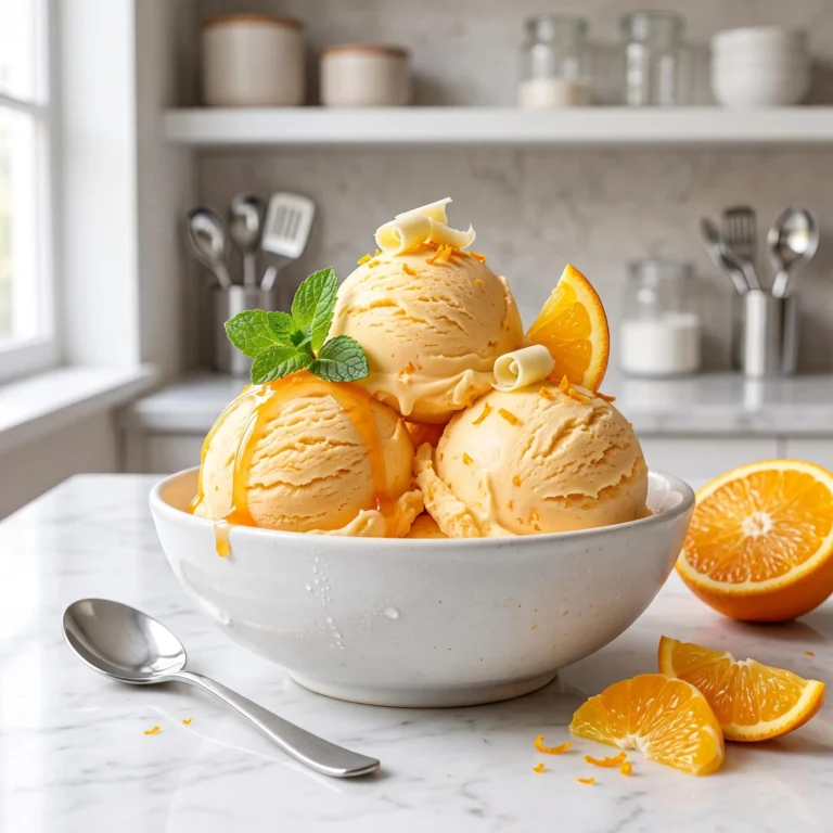 Homemade Orange Ice Cream Recipe