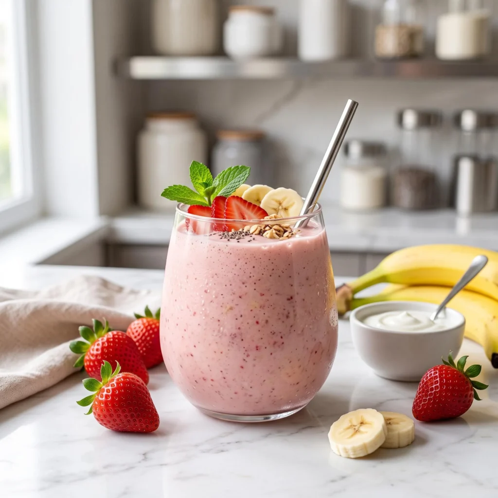 Healthy Strawberry Banana Smoothie Recipe