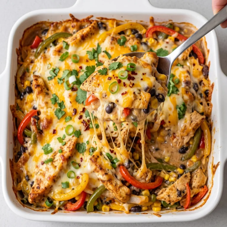 Cheesy Chicken Fajita Casserole Recipe
