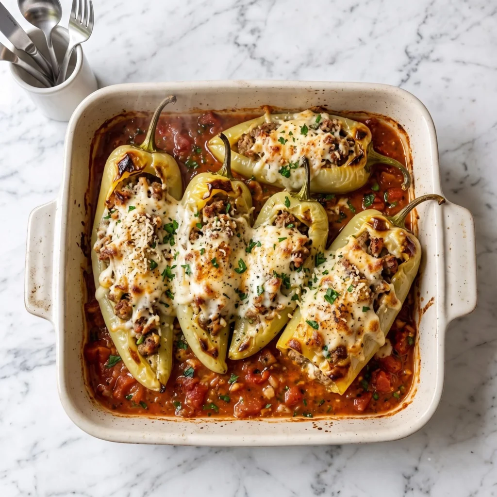 Healthy Stuffed Banana Peppers Recipe