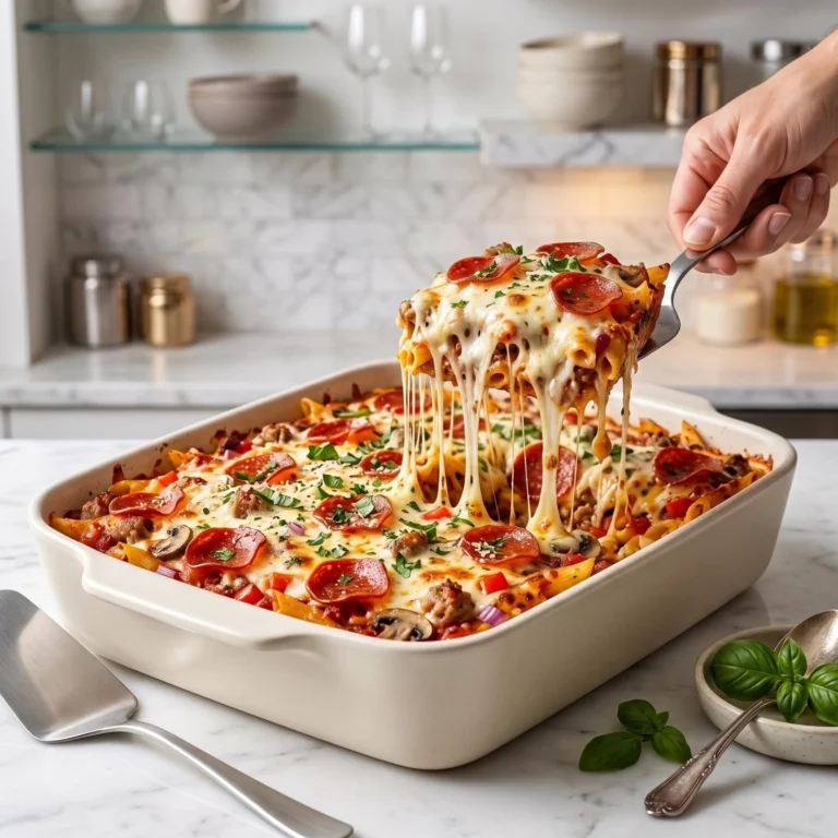 Easy Pizza Casserole Recipe: Cheesy, Loaded