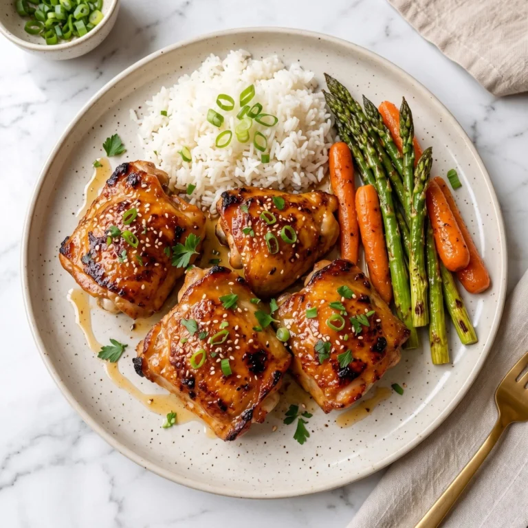 Crispy Honey Garlic Chicken Thighs Dinner Recipe