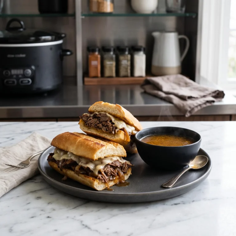 Easy Slow Cooker French Dip Sandwiches