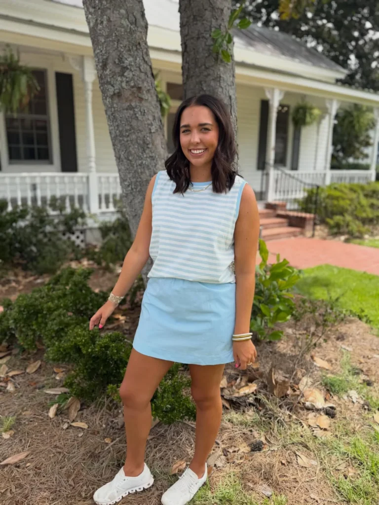 Blue Stripe Top & Skort 