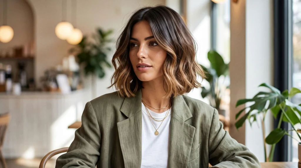 Glossy Italian Bob With Subtle Ombre