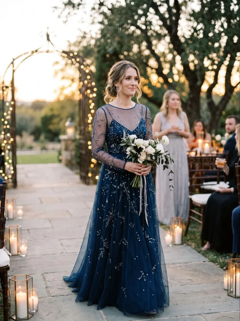 Celestial Gown with Subtle Sparkle