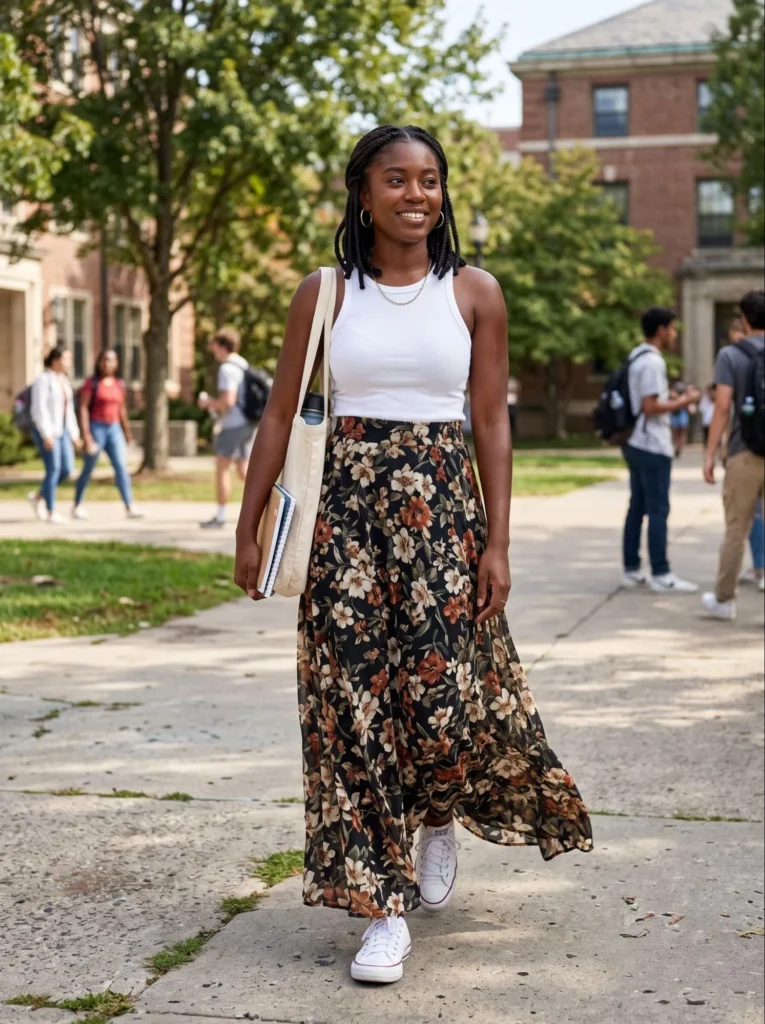 Maxi Skirt With Tank Top