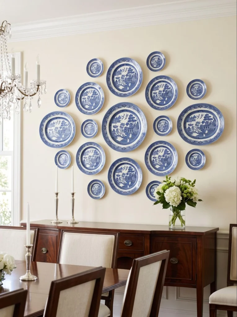 Blue and White Chinoiserie Display